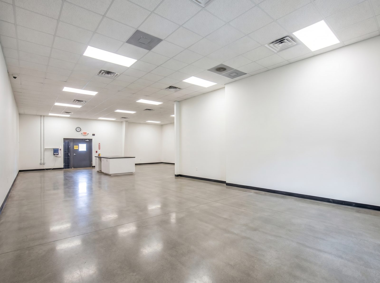 Polished concrete room